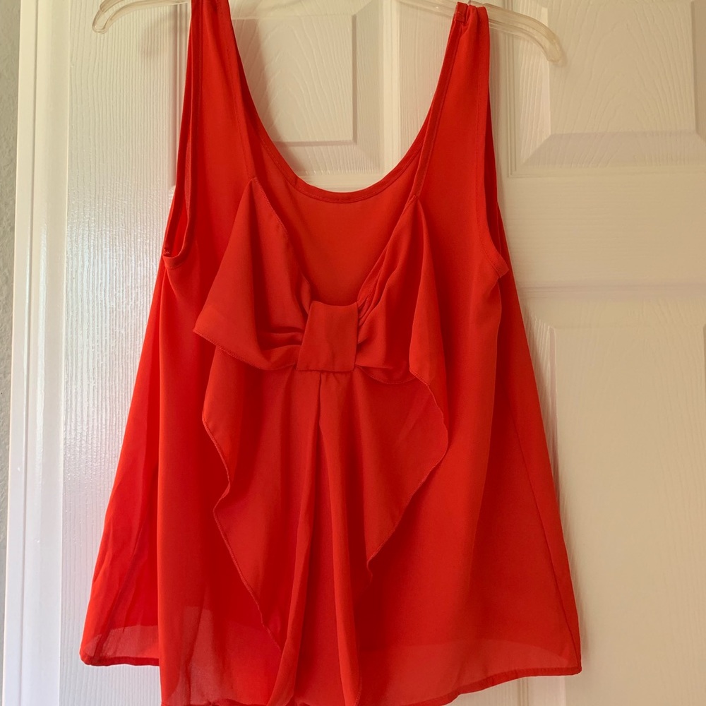 🌸Melon colored bow back tank